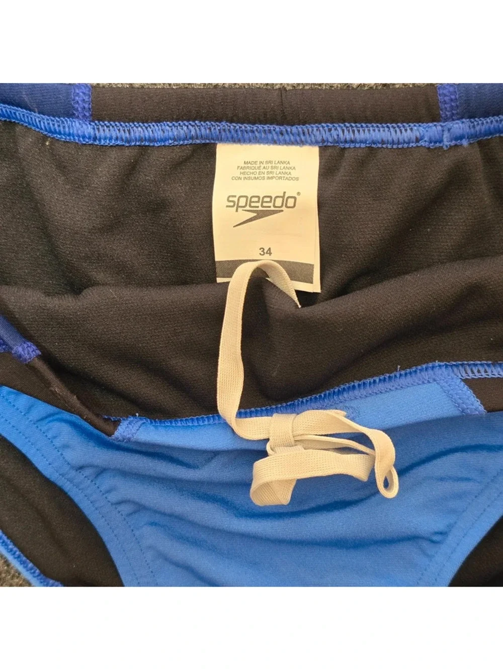 Speedo Men's Swim Briefs Cerulean Blue Colorblock Swimsuit NWT Size 34